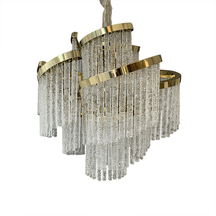 Hearts and Beams Spiral Chandelier